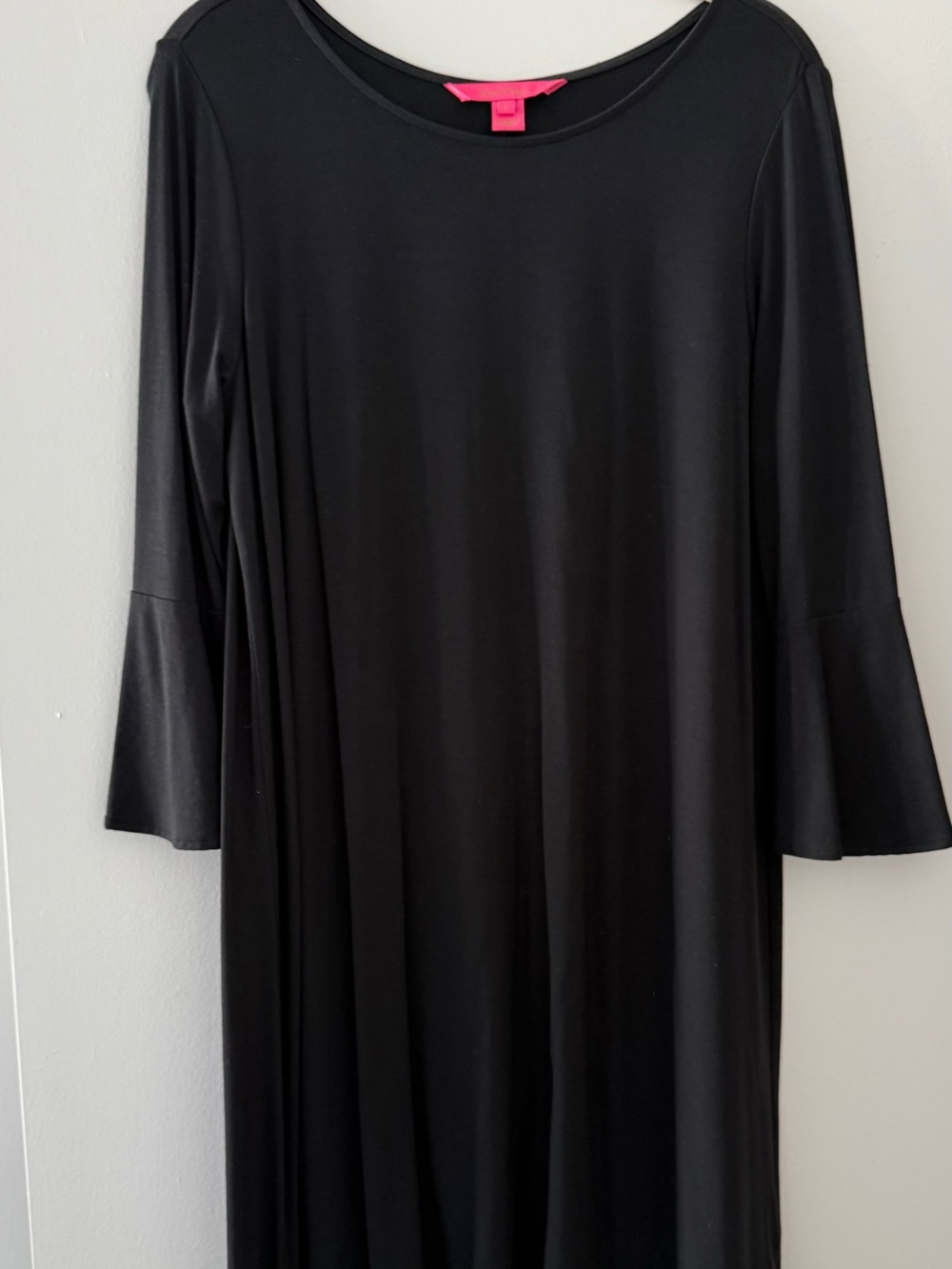 Lilly Pulitzer Black Long-Sleeve Scoop Neck Dress